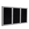 Ghent Enclosed Bulletin Board, 2 Door, Recycled Rubber, 4 ft H x 6 ft W, Tan Speckled PA34872TR-TN - alternate 1